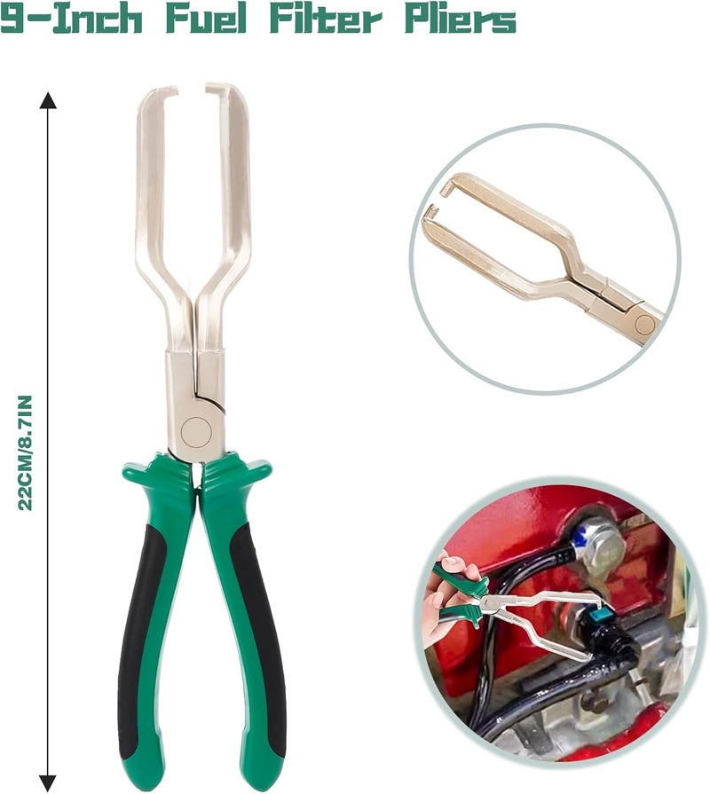 Aleric Electrical Disconnect Pliers - 2Pcs Fuel Line Disconnect Tool, Fuel Filter Caliper, Fuel Line Petrol Clip Pipe Pliers, Automotive Electrical Connector Disconnect Fuel Feed Pipe Repair Tool - Image 3